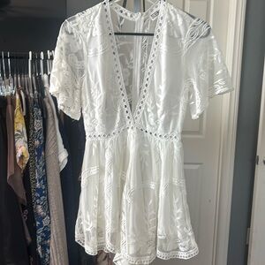 Seek White Lace Romper
